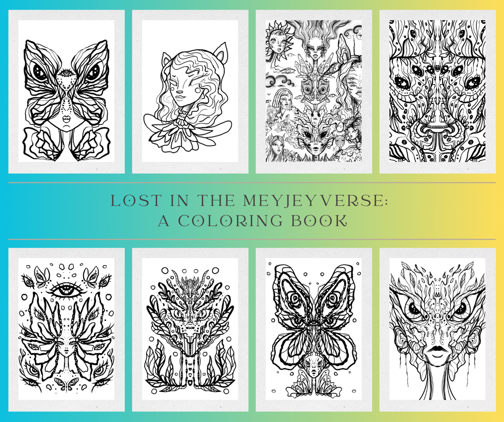 Lost in the MeyJeyverse: A Coloring Book
